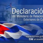 Declaración del Ministerio de Relaciones Exteriores de Cuba
